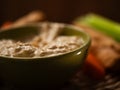 Hummus and dips in a bowl medium Royalty Free Stock Photo