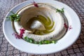 Hummus, Humus starter, traditional jordanian restaurant in Petra, Jordan