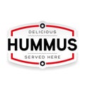 Hummus label vintage sign Royalty Free Stock Photo