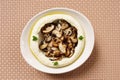 Hummus with Mushrooms Royalty Free Stock Photo
