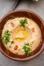 Hummus with paprika Royalty Free Stock Photo