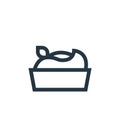 hummus vector icon isolated on white background. Outline, thin line hummus icon for website design and mobile, app development.