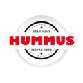 Hummus vintage stamp sign