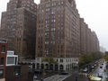 Humongous residential brick building structure in Manhattan New York