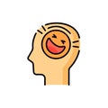 Humor sense color line icon. Human behavior.