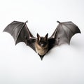 Humorous Aerial View Of Bat In Studio Shot On Isolated Background