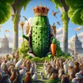 The worship of cucumber Royalty Free Stock Photo