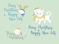 Humorous Christmas and New Year greetings with cute kittens