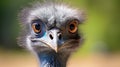 Humorous Close-up Of Emu With Spectacles Perched On Beak