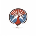 Humorous Pheasant Head L Logo For Brand With Red, White, And Blue Color Designs