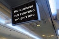 Humorous Plane TV monitor message