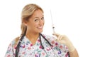 Humorous Portrait of young nurse Royalty Free Stock Photo