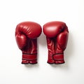 Humorous Red Boxing Gloves On White Background Royalty Free Stock Photo