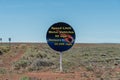 A humorous road sign in the high desert of northern Arizona near the Meteor Crater Royalty Free Stock Photo