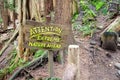 Humorous sign along a hiking path Royalty Free Stock Photo