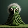 Humorous Tabletop Photography: The Surrealistic Portraiture Of A Green Octopus Bird