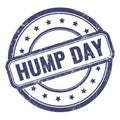 HUMP DAY text on indigo blue grungy vintage round stamp