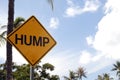 Hump road sign