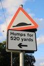 Hump road sign with text \