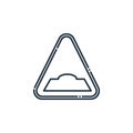 hump vector icon isolated on white background. Outline, thin line hump icon for website design and mobile, app development. Thin