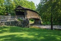 Summertime View of Humpback Covered Bridge Royalty Free Stock Photo