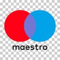 Humpolec, Czech Republic - October 13, 2022: Maestro - credit money card, plastic debit icon vector illustration