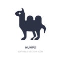 humps icon on white background. Simple element illustration from Animals concept