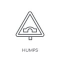 Humps sign linear icon. Modern outline Humps sign logo concept o