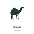 Humps vector icon on white background. Flat vector humps icon symbol sign from modern animals collection for mobile concept and