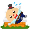 Humpty Dumpty falling vector