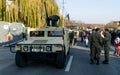 Alba Iulia, Romania - 01.12.2018: Humvee military vehicle serving with the Romanian Army