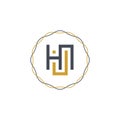 HUN Initial Letter Logo Design Element. logo Vector Template