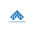 HUN letter logo design on white background. HUN creative initials letter logo concept. HUN letter design