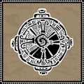 Hunab Ku. Mayan symbol. Vector illustration