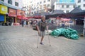 Hunan Huaihua, China: a disabled person walking