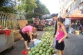 Hunan Huaihua, China: fruit market Royalty Free Stock Photo