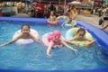 Hunan Huaihua, China: happy children swimming