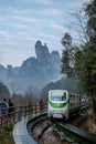 Hunan Zhangjiajie National Forest Park Jinbian Creek Shilihualang `small train`