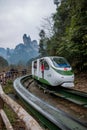 Hunan Zhangjiajie National Forest Park Jinbian Creek Shilihualang `small train`