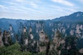 Hunan Zhangjiajie National Forest Park, the old house field `magic gathering` peaks Royalty Free Stock Photo