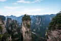 Hunan Zhangjiajie National Forest Park, the old house field `magic gathering` peaks Royalty Free Stock Photo