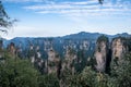Hunan Zhangjiajie National Forest Park, the old house field `magic gathering` peaks Royalty Free Stock Photo