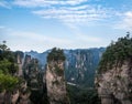 Hunan Zhangjiajie National Forest Park, the old house field `magic gathering` peaks