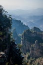 Hunan Zhangjiajie National Forest Park Yangjiajie Longquan Gorge cliffs like a spectacular `ancient city wall` Royalty Free Stock Photo