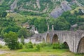 Hunchback Bridge. Bobbio. Emilia-Romagna. Italy.