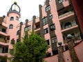 Hundertwasser house in Magdeburg, Germany.