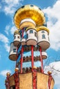 Hundertwasser Kuchlbauer Turm in Abensberg glittering in the sun Royalty Free Stock Photo