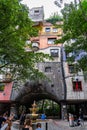 Hundertwasserhaus coloful house in Vienna Wien, Austria.