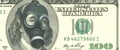 A hundred dollar bill representing covid19 pandemic
