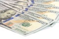 Hundred dollars bank notes background Royalty Free Stock Photo